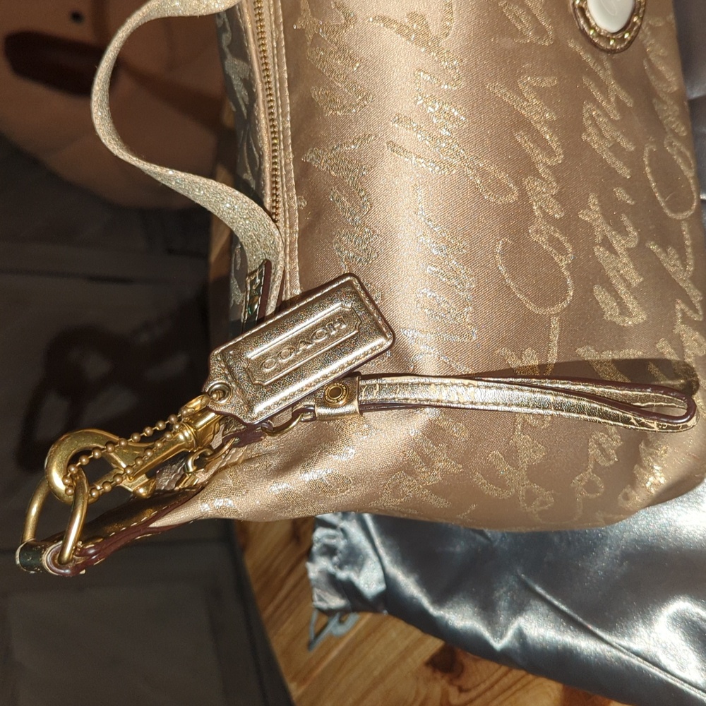 Final Reduction - Coach Lurex New York Script Holiday Limited Edition Hobo - Picture 3 of 10